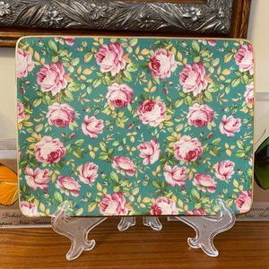 English Chintz Fine Porcelain Floral Dish